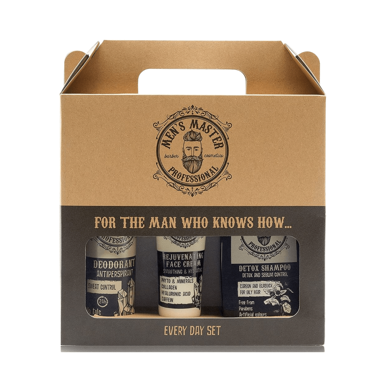 MEN'S MASTER Giftset Every Day Deodorant, Gezichtscreme, Hair&Body Soap - 485ml | MISTER33.COM