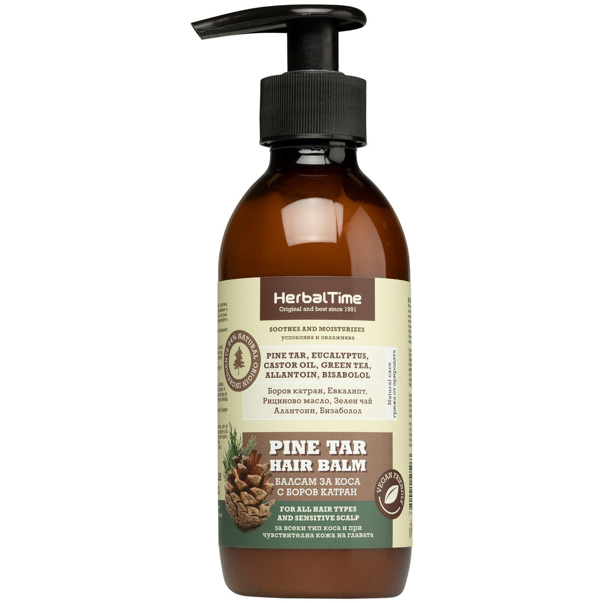 Herbal Time Dennenhars Shampoo + Haarbalsem Voordeelverpakking – Pine Tar Haarbalsem