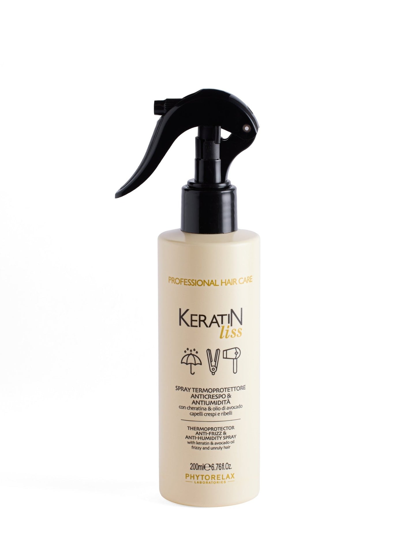 PHYTORELAX Keratin Liss Set – Shampoo + Haarmasker + Heat Protection Spray voor Pluizig en Onhandelbaar Haar - 700ml | MISTER33.COM