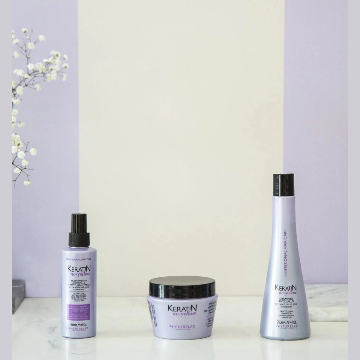 Phytorelax Keratin No-Yellow Haarverzorging Voordeelverpakking – met andere producten uit de lijn