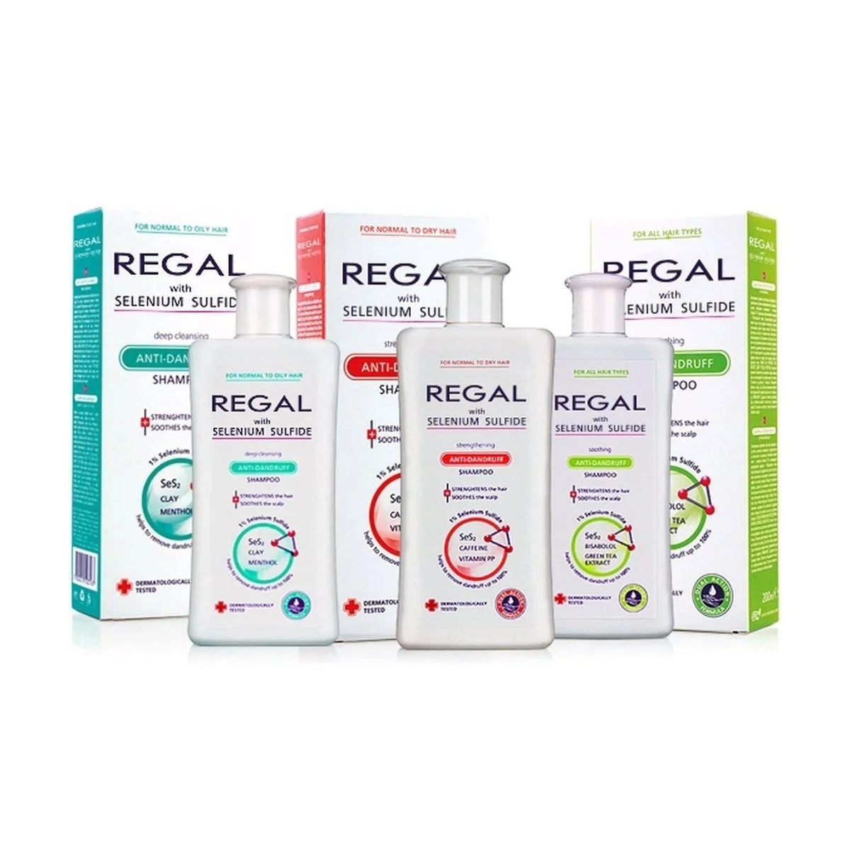 Regal Anti-roos Shampoo Selenium – met andere producten uit de lijn