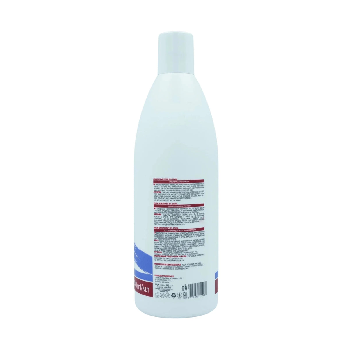 Spa Master Cream Developer 6% 20VOL Blondering – achterkant verpakking