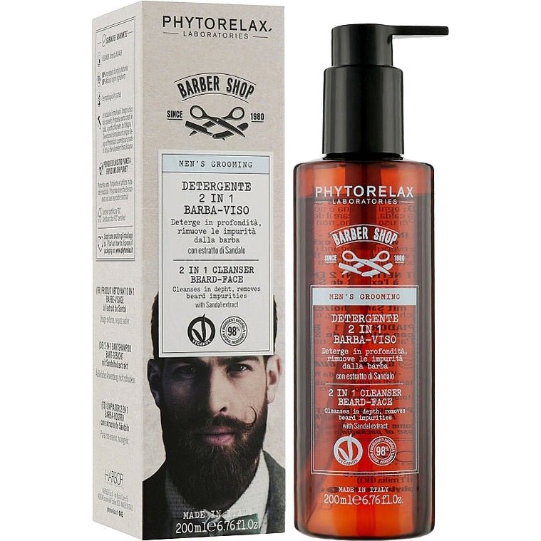 PHYTORELAX 2 in 1 Cleanser - Reiniger voor Baard & Gezicht - 200ml | MISTER33.COM