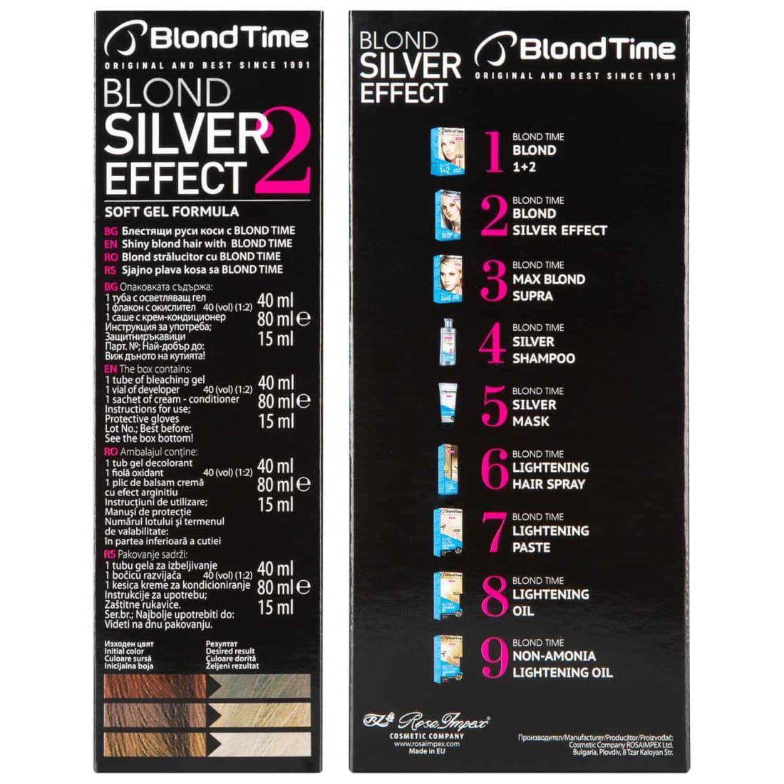 BLOND TIME Bleekgel met Zilvereffect voor 4 Tinten Lichter Haar - 135ml | MISTER33.COM