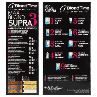 BLOND TIME Bleekpoeder voor 7 Tinten Lichter Haar - 102ml | MISTER33.COM