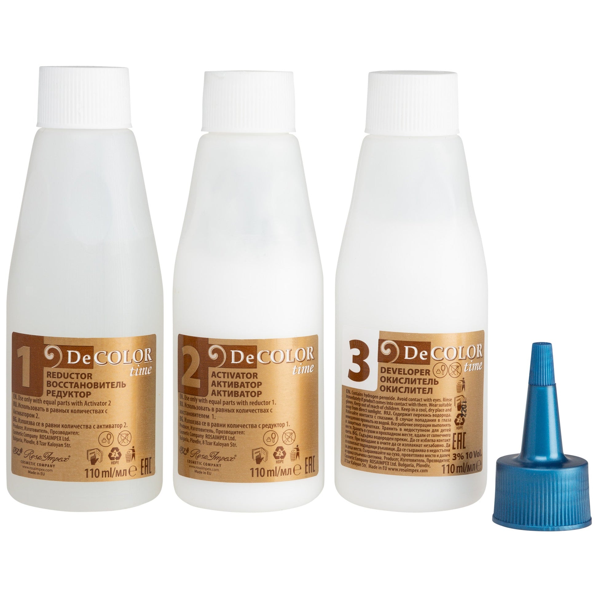 DECOLOR TIME Bleeksysteem voor Verwijdering Permanente Haarverf - 330ml | MISTER33.COM