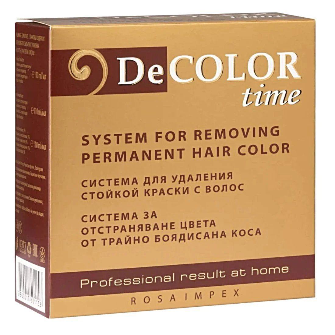 DECOLOR TIME Bleeksysteem voor Verwijdering Permanente Haarverf - 330ml | MISTER33.COM