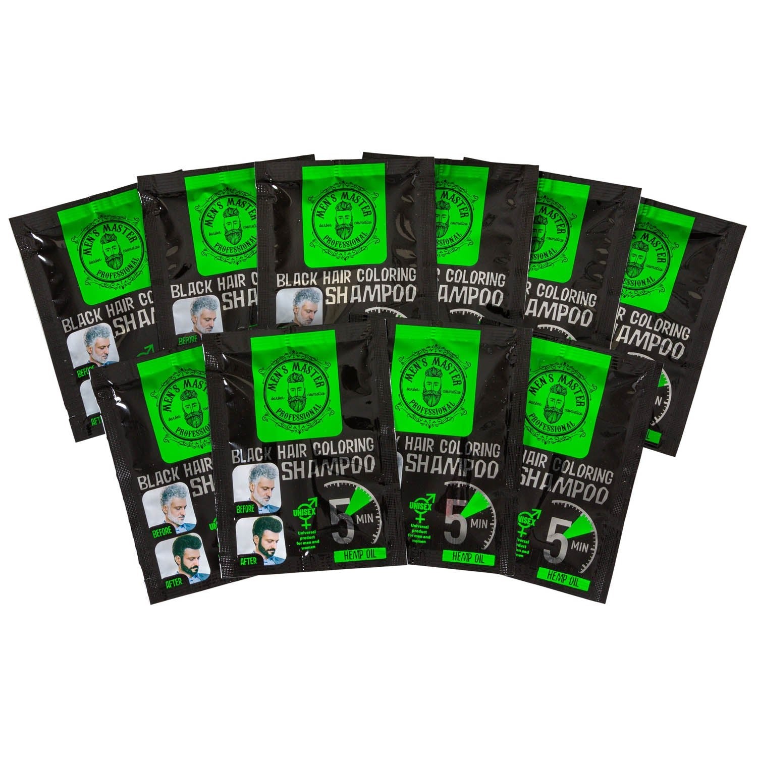 MEN'S MASTER Coloring Shampoo Zwart of Bruin - 250ml | MISTER33.COM