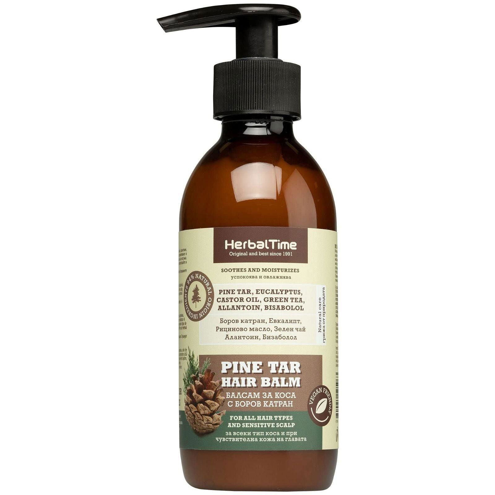 HERBAL TIME Dennenhars Haarbalsem voor Eczeem/Psoriasis/Roos/Jeuk/Gevoelige Hoofdhuid - 240ml | MISTER33.COM