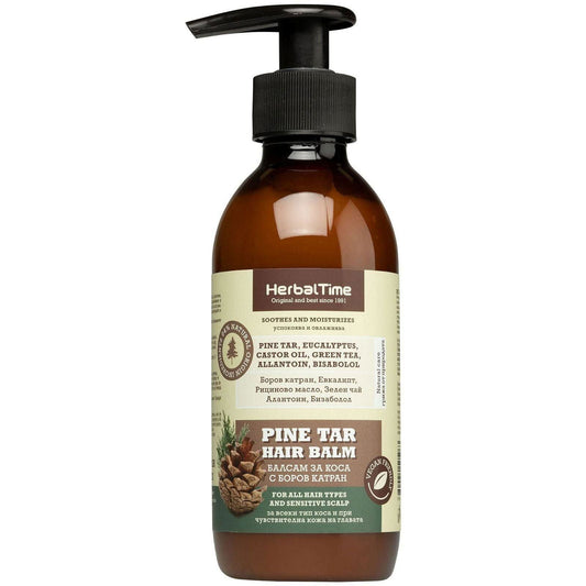 HERBAL TIME Dennenhars Haarbalsem voor Eczeem/Psoriasis/Roos/Jeuk/Gevoelige Hoofdhuid - 240ml | MISTER33.COM