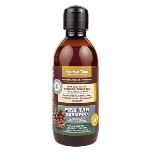 HERBAL TIME Dennenhars Shampoo voor Eczeem/Psoriasis/Roos/Jeuk/Gevoelige hoofdhuid - 240ml | MISTER33.COM