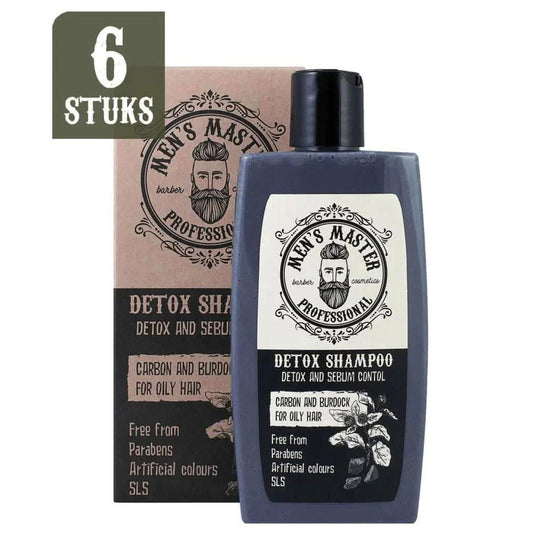 MEN'S MASTER Detox Shampoo Anti - Roos 6 Stuks Voordeelverpakking - 1560ml | MISTER33.COM