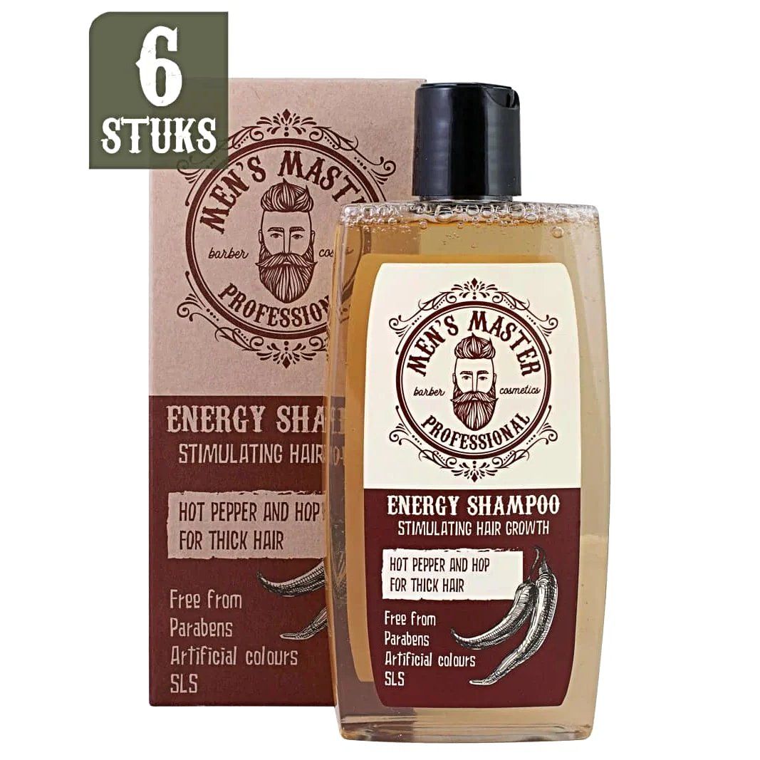 MEN'S MASTER Energy Shampoo Anti - Haaruitval 6 Stuks Voordeelverpakking - 1560ml | MISTER33.COM