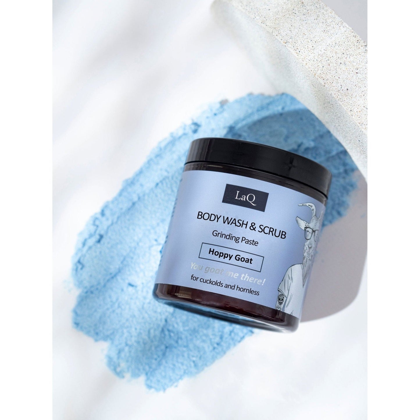 LaQ Giftset Hoppy Goat Shower Gel, Body Scrub, Soap Bar - 815g | MISTER33.COM