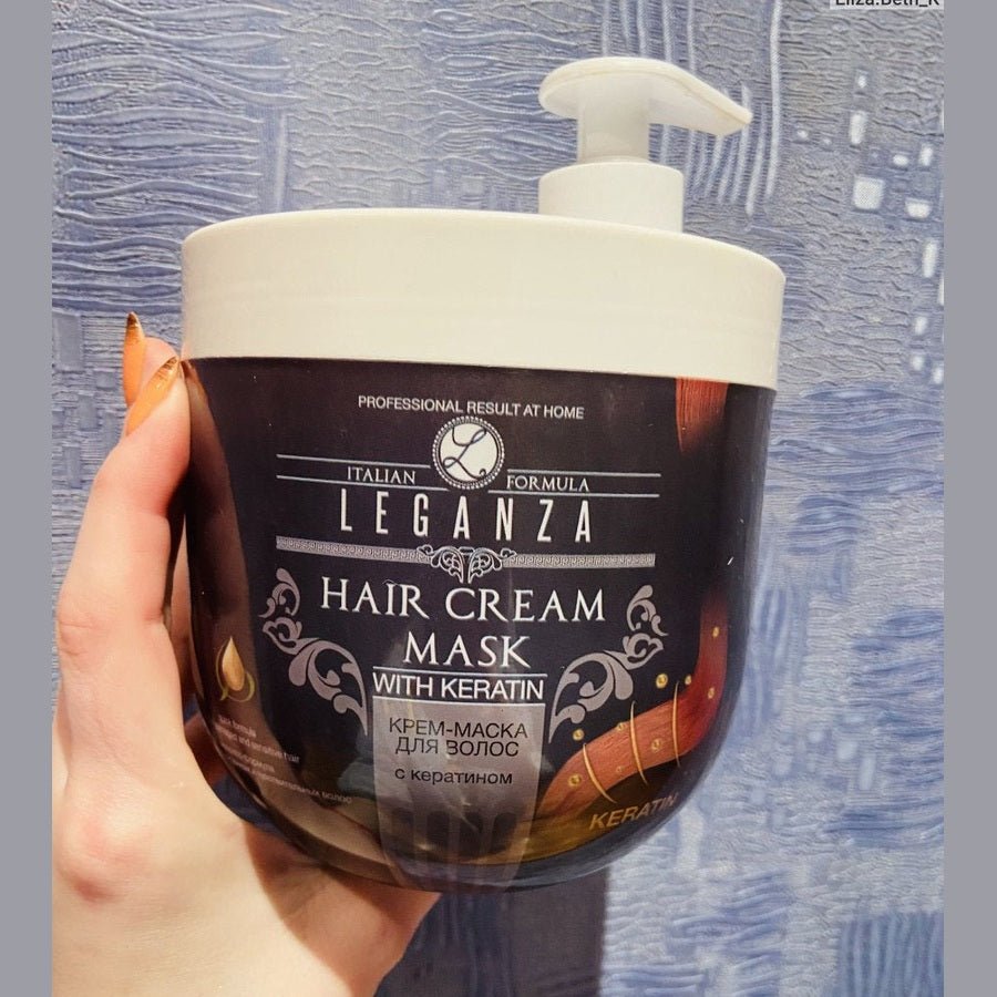 LEGANZA Haarmasker Crème XXL Keratine - 1000ml | MISTER33.COM