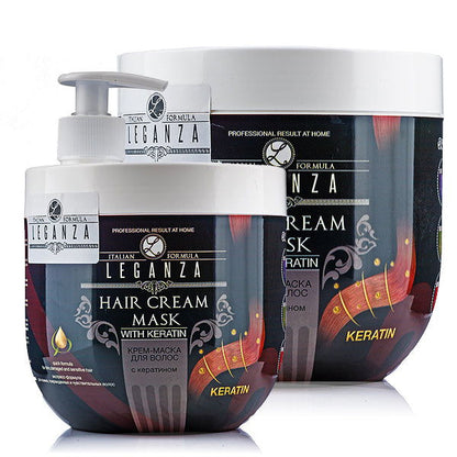 LEGANZA Haarmasker Crème XXL Keratine - 1000ml | MISTER33.COM