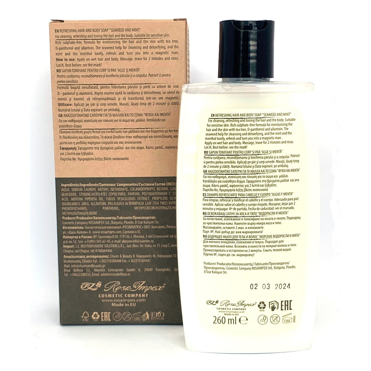 MEN'S MASTER Hair & Body Soap 6 Stuks Voordeelverpakking - 1560ml | MISTER33.COM