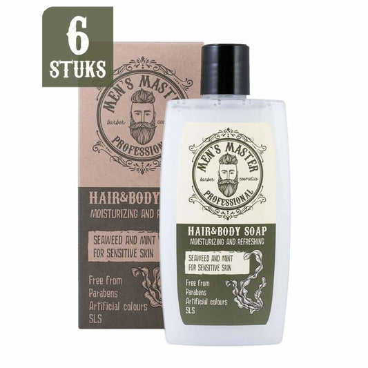 MEN'S MASTER Hair & Body Soap 6 Stuks Voordeelverpakking - 1560ml | MISTER33.COM