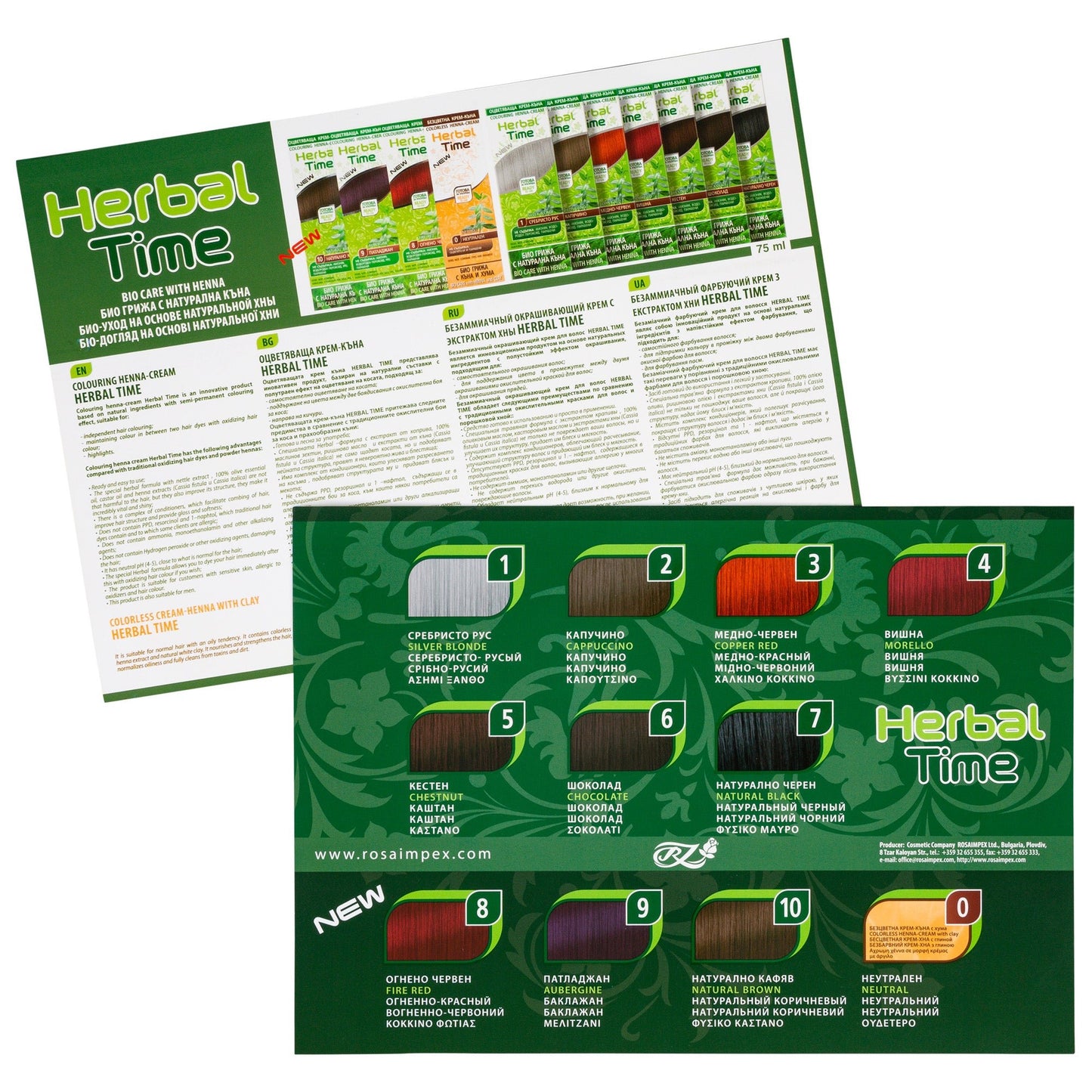 HERBAL TIME Henna Haarverf zonder Ammoniak/PPD/Peroxide - 75ml | MISTER33.COM