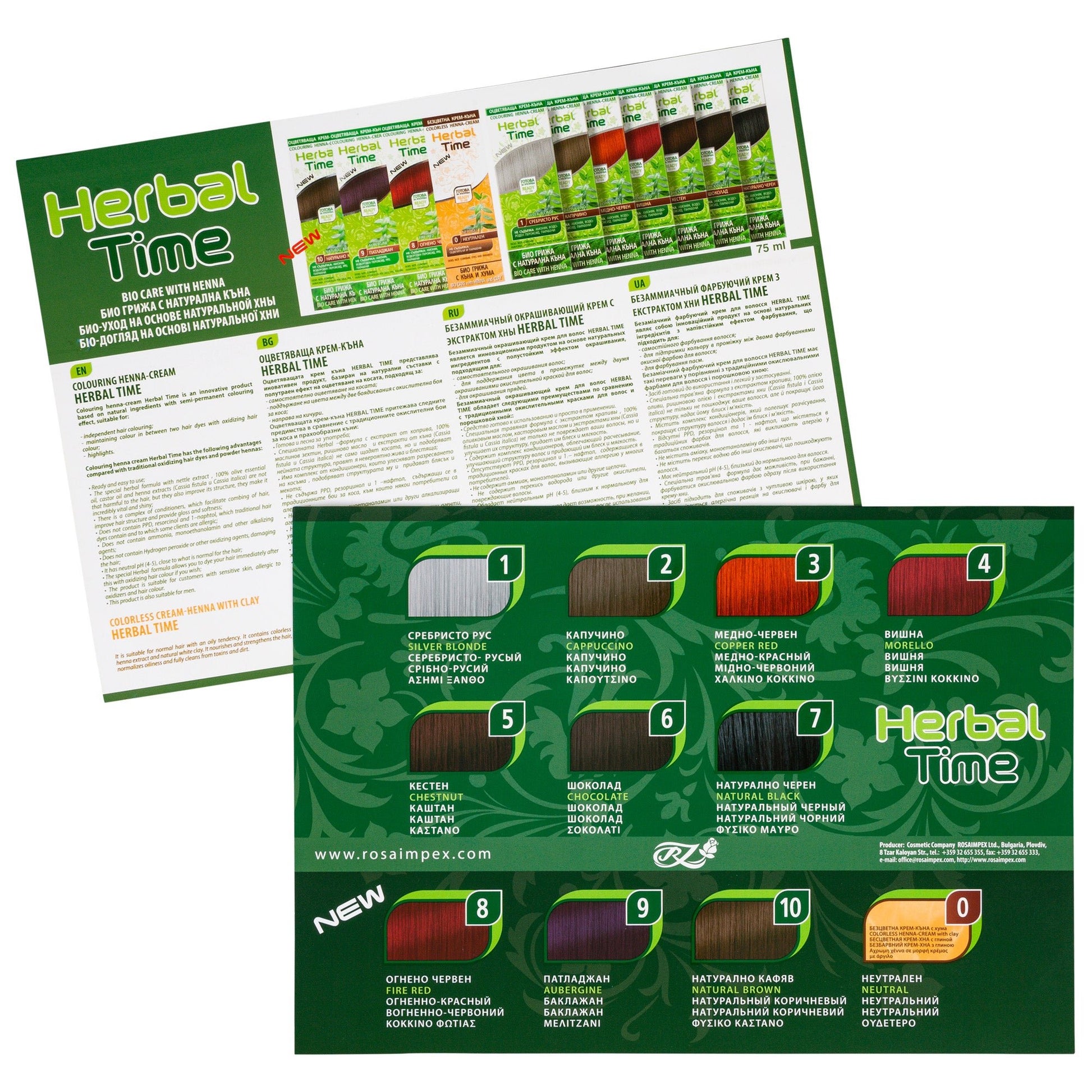 HERBAL TIME Henna Haarverf zonder Ammoniak/PPD/Peroxide - 75ml | MISTER33.COM