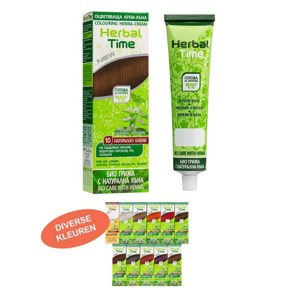 HERBAL TIME Henna Haarverf zonder Ammoniak/PPD/Peroxide - 75ml | MISTER33.COM