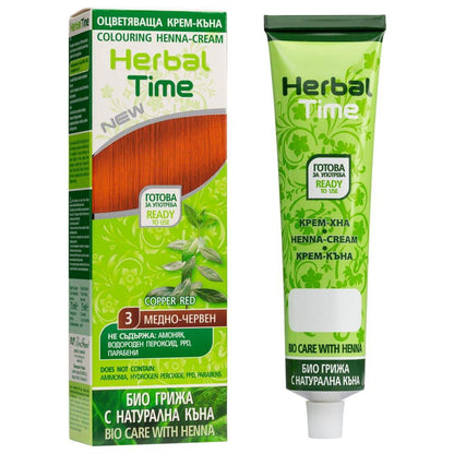 HERBAL TIME Henna Haarverf zonder Ammoniak/PPD/Peroxide - 75ml | MISTER33.COM