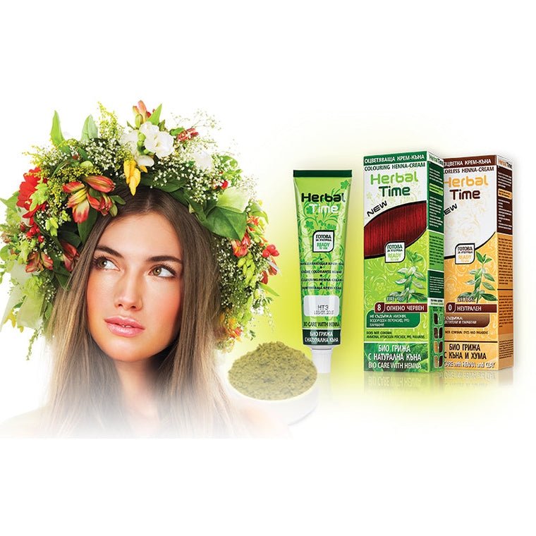 HERBAL TIME Henna Haarverf zonder Ammoniak/PPD/Peroxide - 75ml | MISTER33.COM