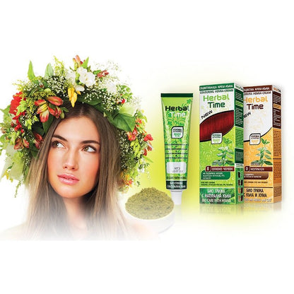 HERBAL TIME Henna Haarverf zonder Ammoniak/PPD/Peroxide - 75ml | MISTER33.COM
