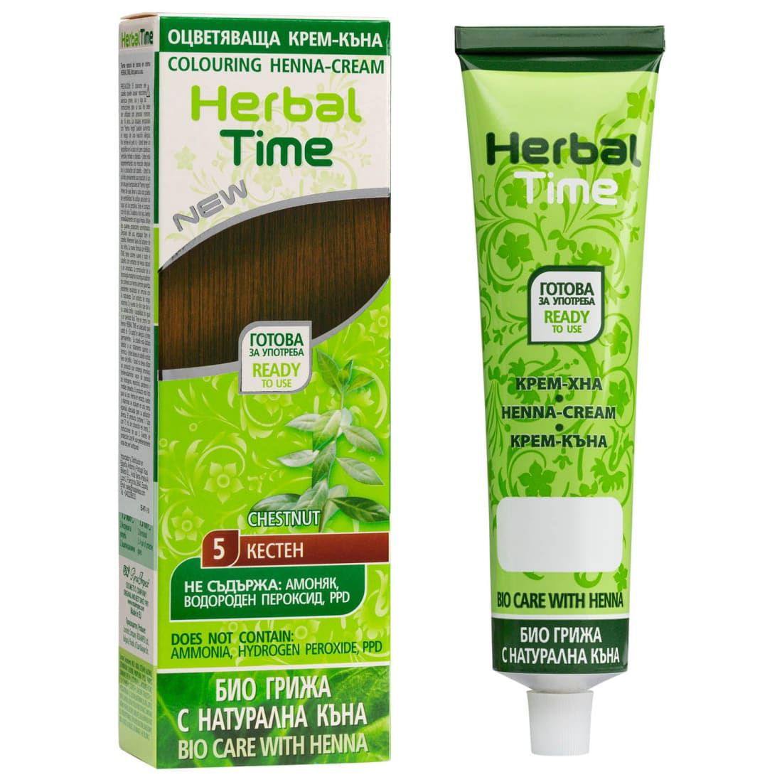 HERBAL TIME Henna Haarverf zonder Ammoniak/PPD/Peroxide - 75ml | MISTER33.COM