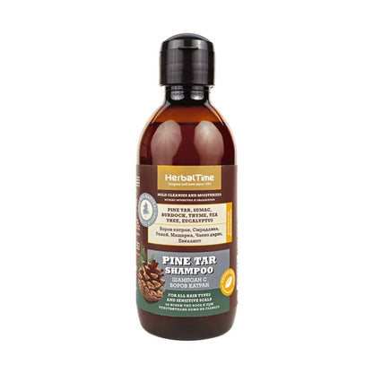Herbal Time Dennenhars Shampoo – Verzorging bij Roos, Eczeem en Psoriasis – 240ml