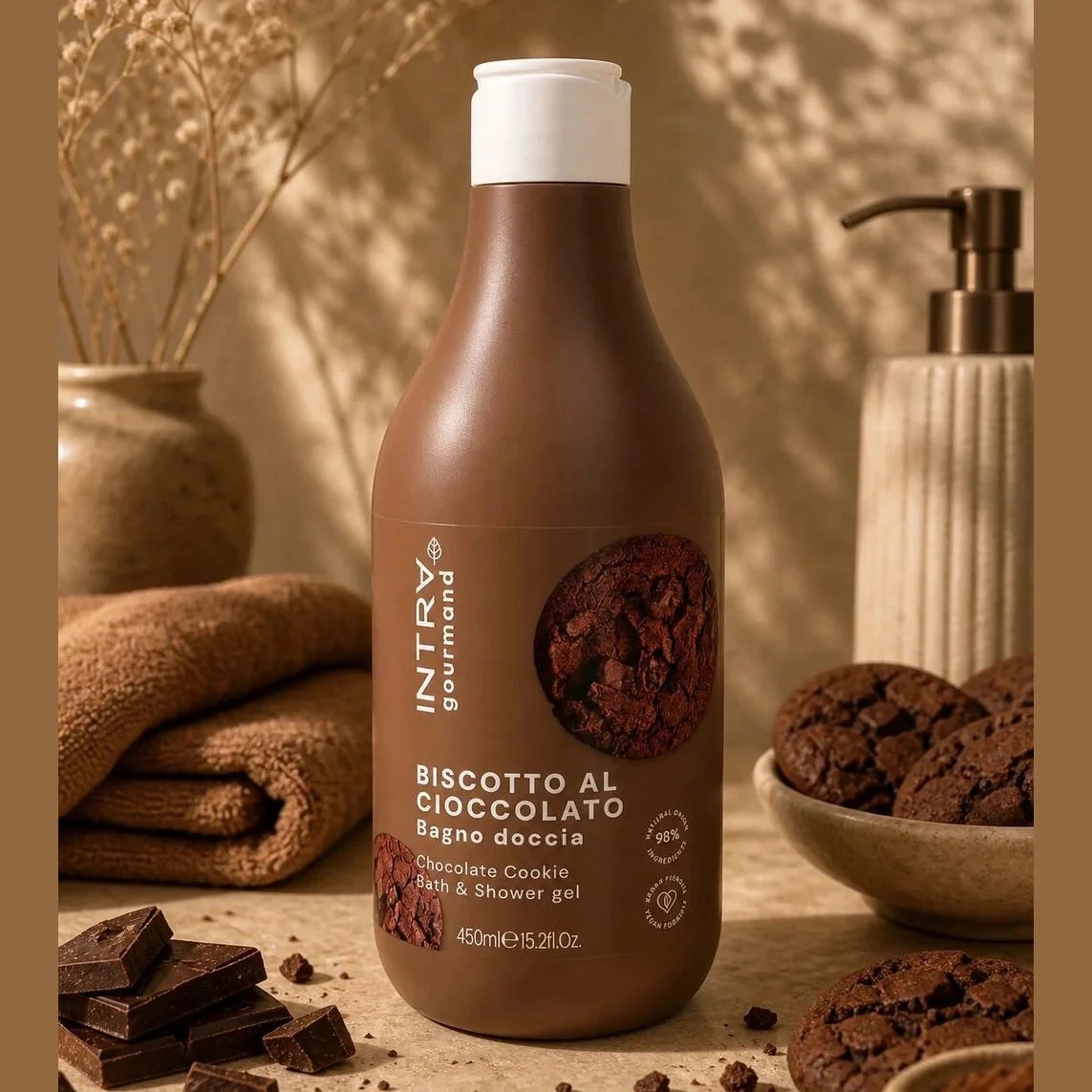 Intra Gourmand Chocolate Cookie Douchegel – sfeerfoto