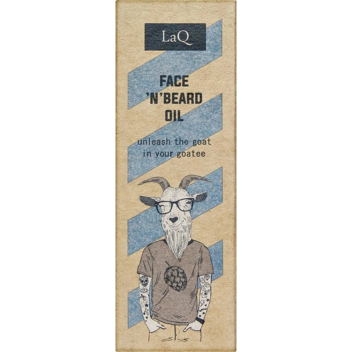 LaQ Face 'n' Beard Oil Hoppy Goat Baardolie – doosje