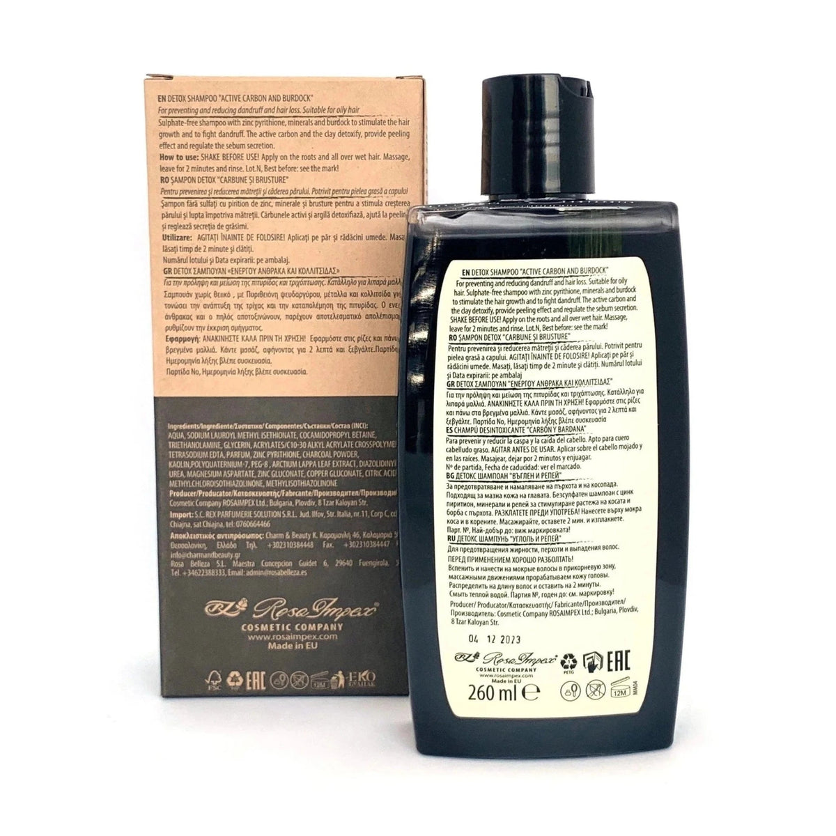 Men's Master Detox Anti-Roos Shampoo – achterkant verpakking