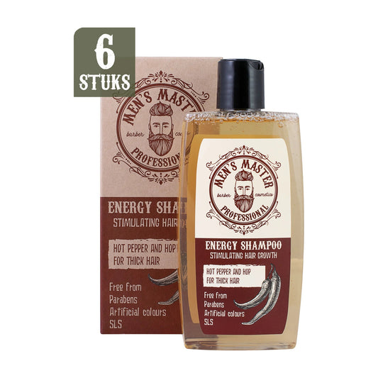 Men's Master Energy Shampoo Mannen Voordeelverpakking – 6 x 260ml