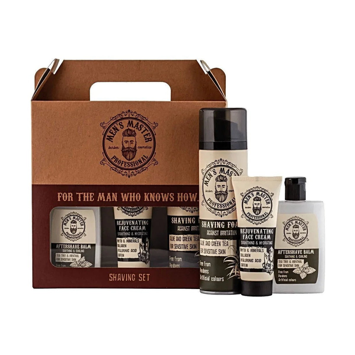 Men's Master Giftset Shaving – Scheerschuim, Balsem, Crème – 395ml