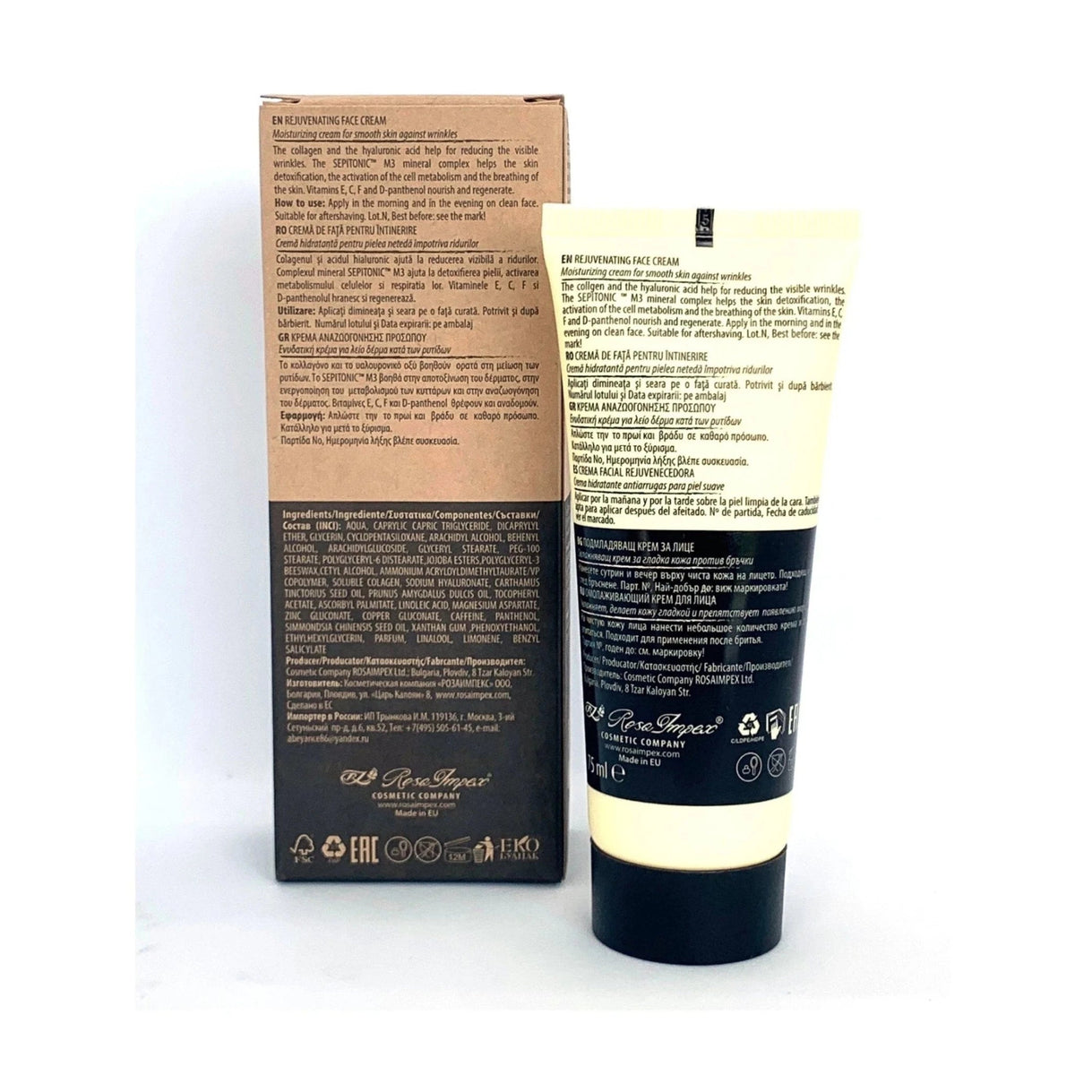 Men's Master Hydraterende Anti-aging Gezichtscrème – achterkant verpakking