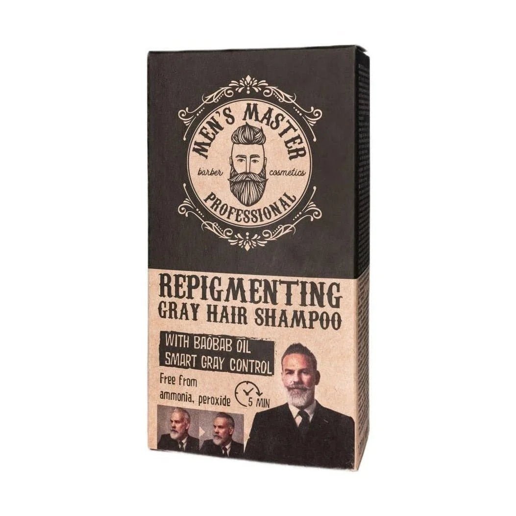 Men's Master Repigmenting Shampoo Tegen Grijs Haar – doosje
