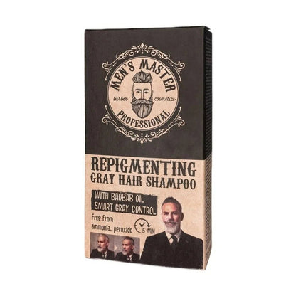 Men's Master Repigmenting Shampoo Tegen Grijs Haar – doosje