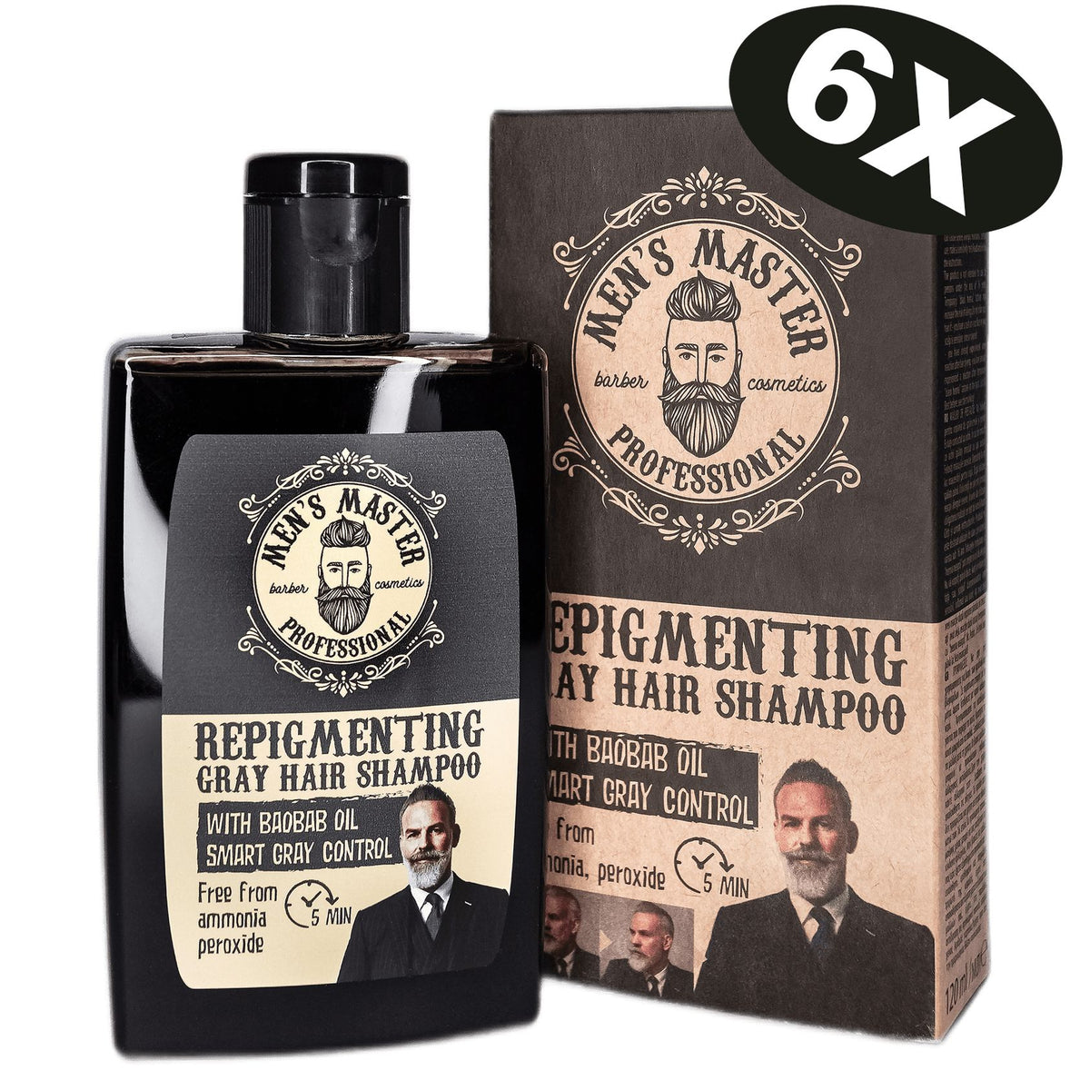 Men's Master Shampoo Grijs Haar Voordeelpak – verpakking