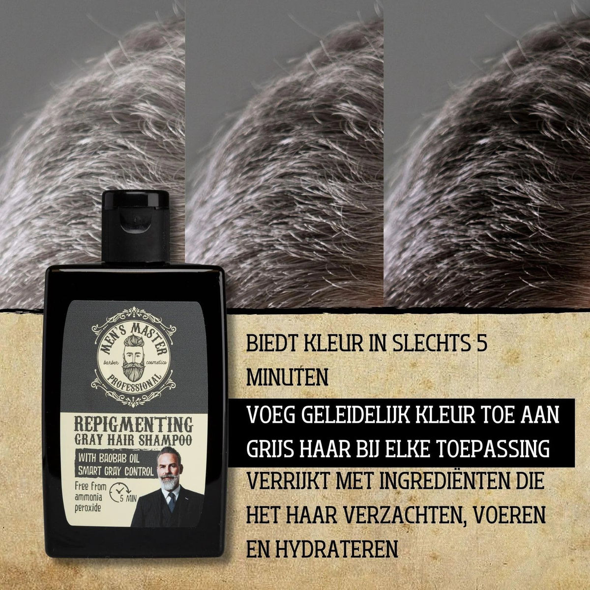 Men's Master Shampoo Grijs Haar Voordeelpak – voordelen in beeld