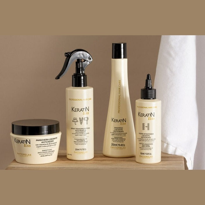 PHYTORELAX Haarmasker Keratin Liss Anti - Frizz voor Pluizig en Onhandelbaar Haar - 250ml | MISTER33.COM
