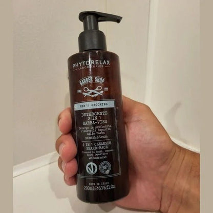 Phytorelax 2-in-1 Cleanser Reiniger voor Baard en Gezicht – in de hand