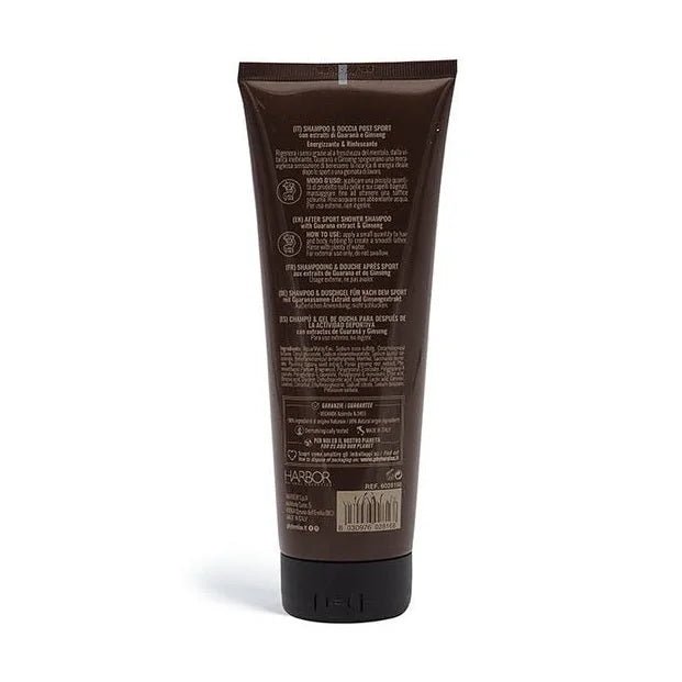 Phytorelax After Sport Shampoo & Douchegel met Guarana en Ginseng – achterkant verpakking