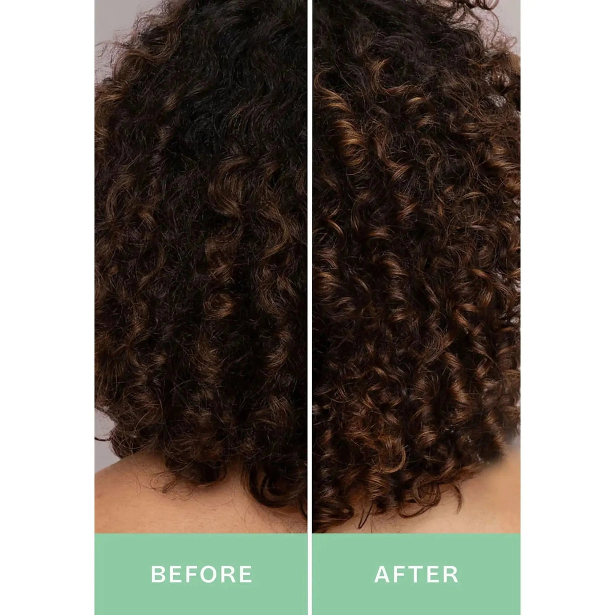 Phytorelax Curly Anti-Frizz Haarcrème voor Krullend Haar – krullen voor en na gebruik