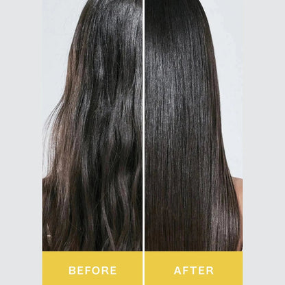 Phytorelax Keratin Liss Anti-Frizz Crème – steil haar voor en na gebruik
