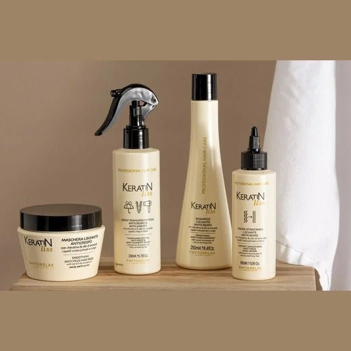 Phytorelax Keratin Liss Anti-Frizz Shampoo – met andere producten uit de lijn