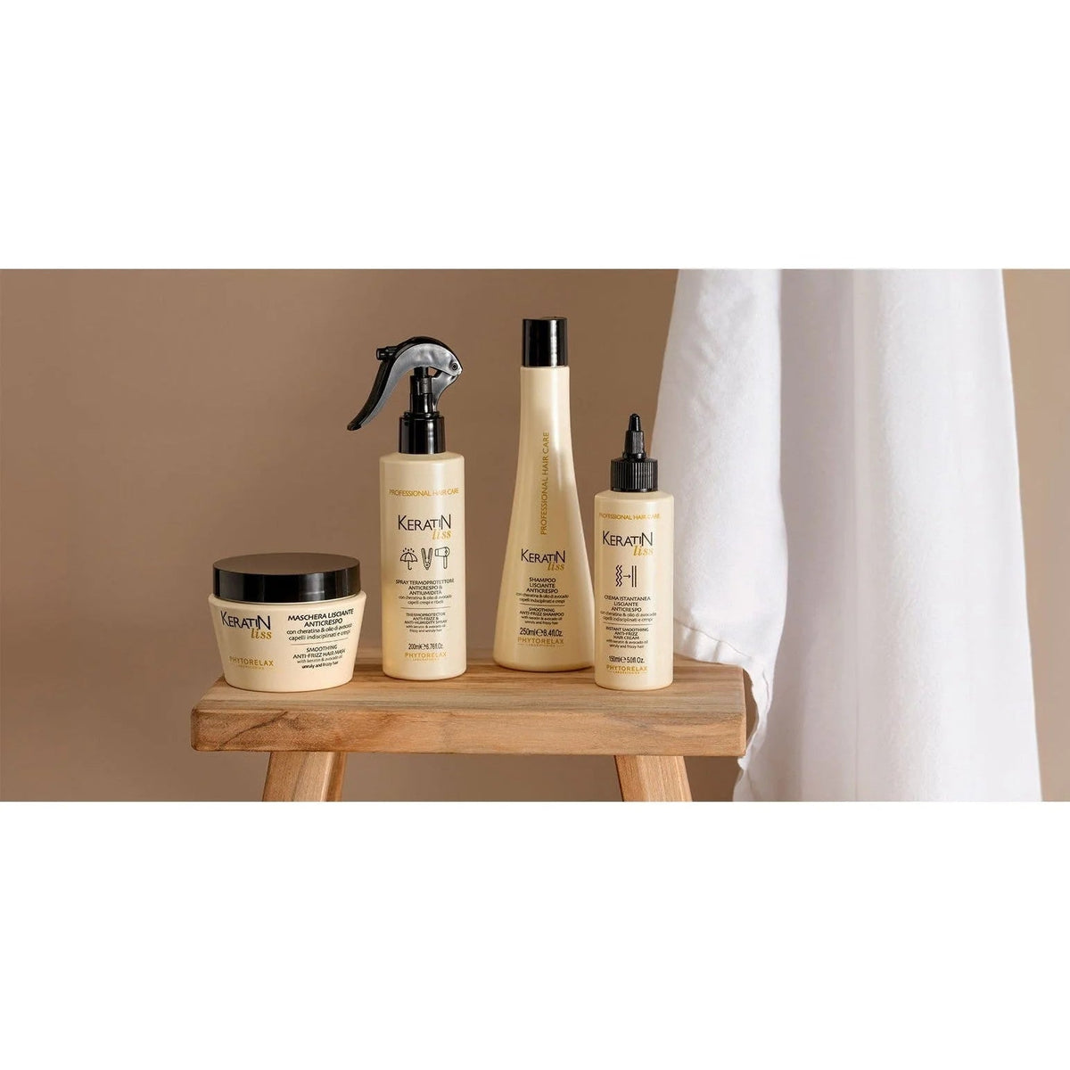 Phytorelax Keratin Liss Heat Protection Spray – met andere producten uit de lijn