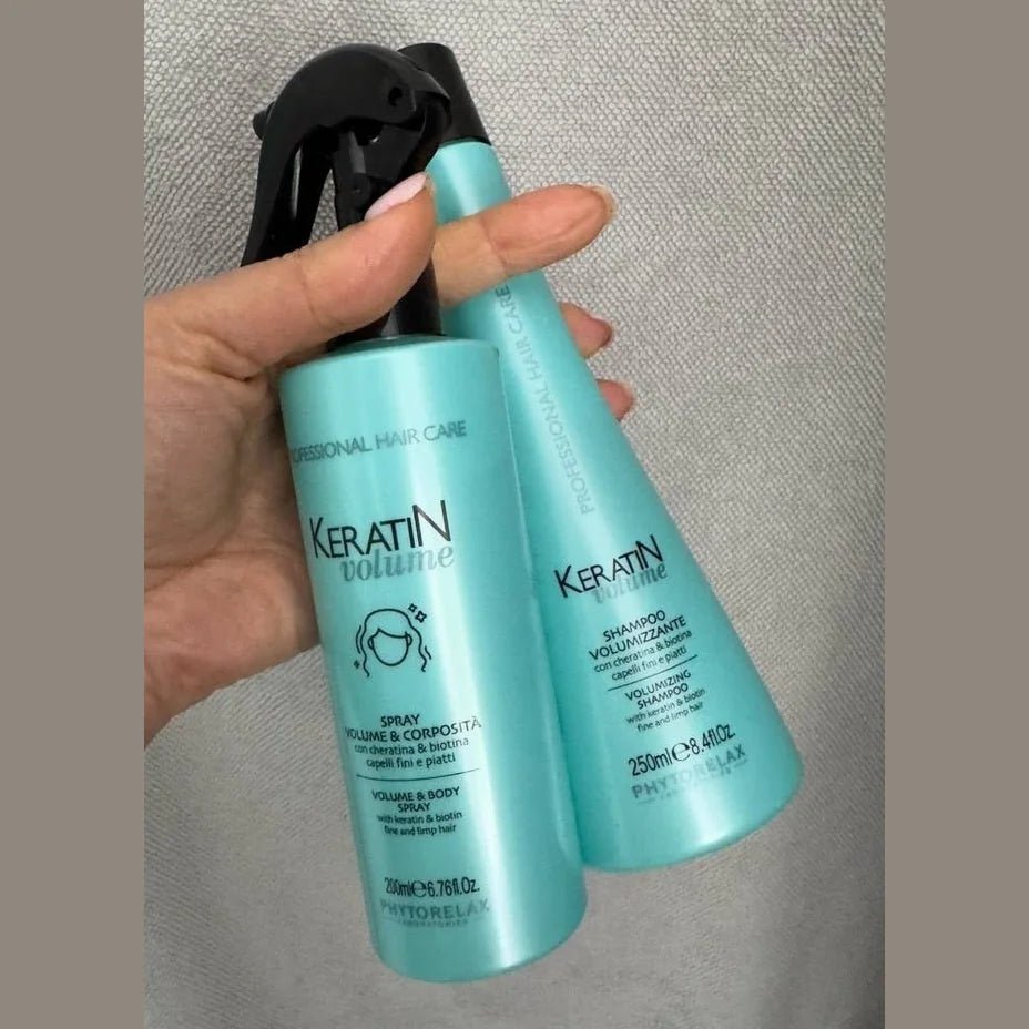 Phytorelax Keratin Volume Boost Shampoo voor Fijn Haar – in de hand