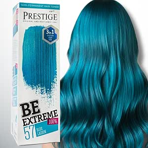 Prestige Semi-Permanente Blauwe Haarverf Set Blue Lagoon – kleuring en model met deze haarkleur