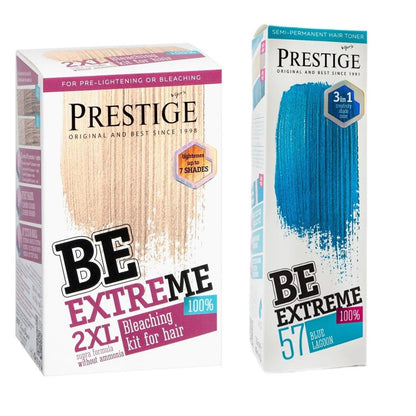 Prestige Semi-Permanente Blauwe Haarverf Set Blue Lagoon – 2 x 100ml
